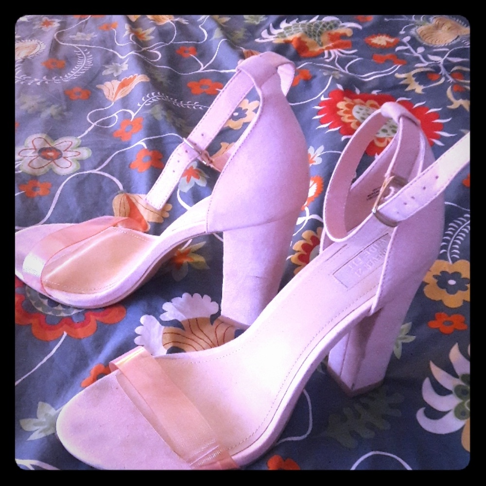 Forever 21 wide pink heels.